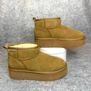 Bearpaw Retro Super Shorty Women's Boots 3051, Hickory, 8 Med, Great Condition